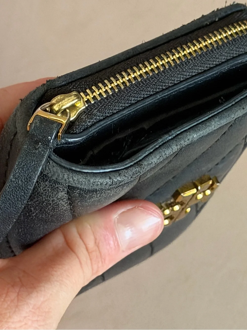 Tory Burch leather has